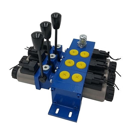 DCF6E-1X/CG12MB425Z5L - Секционный распределитель, 4 секции, последовательный, управление 24В DC, предохранительный клапан 250 бар, с ручным дублированием