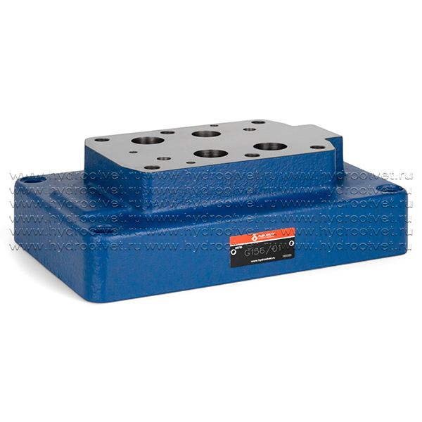 G156/01 - Стальная плита для монтажа клапанов типоразмера Ду25, стандарт ISO 4401-08 / CETOP08