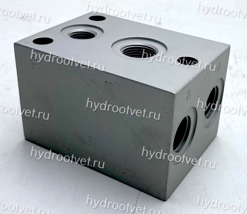 ML31 - Одноместная плита для батарейного монтажа клапанов Ду6 (DN6 - CETOP03)