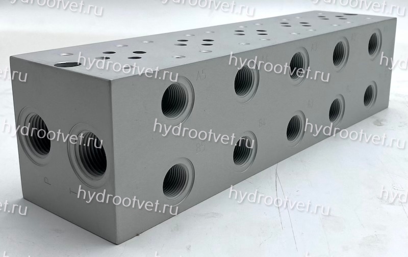 EM213/5Y - Пятиместная присоединительная плита для гидравлических распределителей и клапанов NG6 (аналог DR06/50)