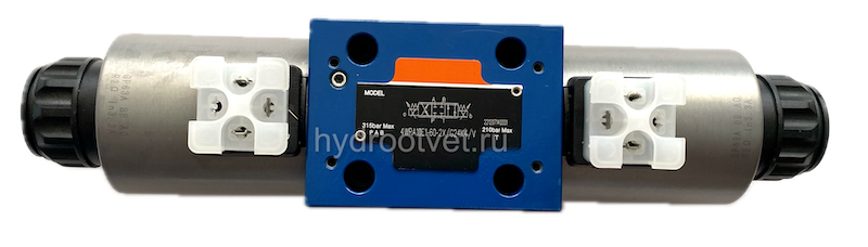 4WRA10E1-60-2X/G24K4/V - Пропорциональный распределитель без встроенного электронного усилителя Ду10, номинальный расход 60 л/мин, схема E1-