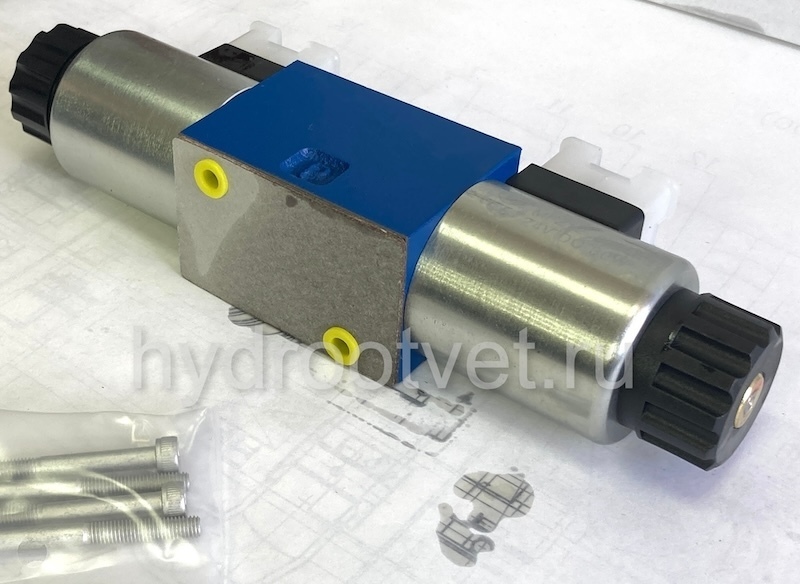 4WE6C61/OFCG24N9K4 - Гидрораспределитель золотниковый Ду 6 с электроуправлением, схема C (574/ОФ), электроуправление G24, возврат - OF = без пружины, с фиксатором