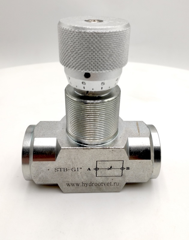 STB-G1-11-1 - Дроссель трубного монтажа c рукояткой, G1", без обратного клапана