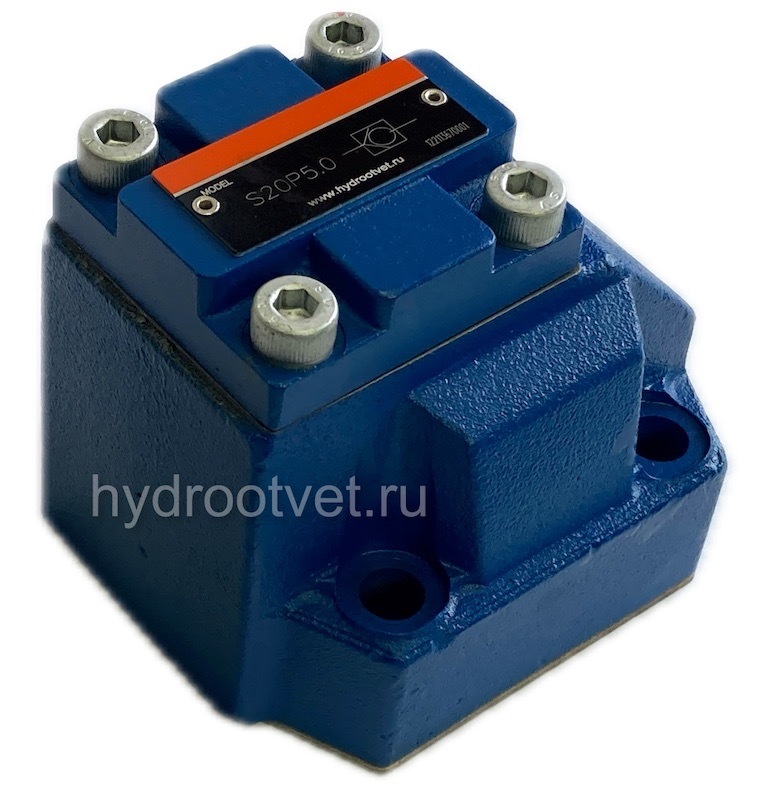 S20P3-10/V - Обратный клапан для монтажа на плиту Ду25, давление открытия 3 бар, уплотнение V = FKM