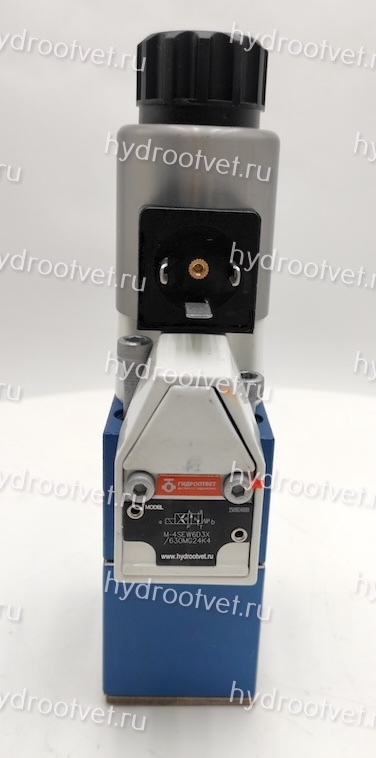 M-4SEW6D3X/630MG24K4 - Гидрораспределитель седельного типа Ду 6 с электроуправлением на 630 бар, схема D (574А)