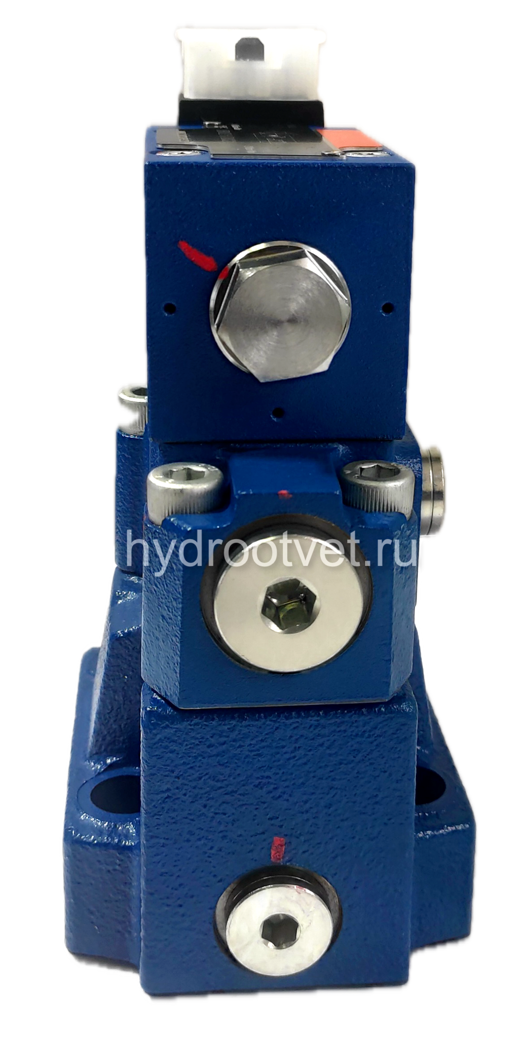 DBW10B2-5X/100CW220-50N9K4 - Предохранительный клапан Ду10 с давлением настройки до 100 бар, управление - X и Y - внутренние с разгрузкой B = открыт с электроуправлением W220