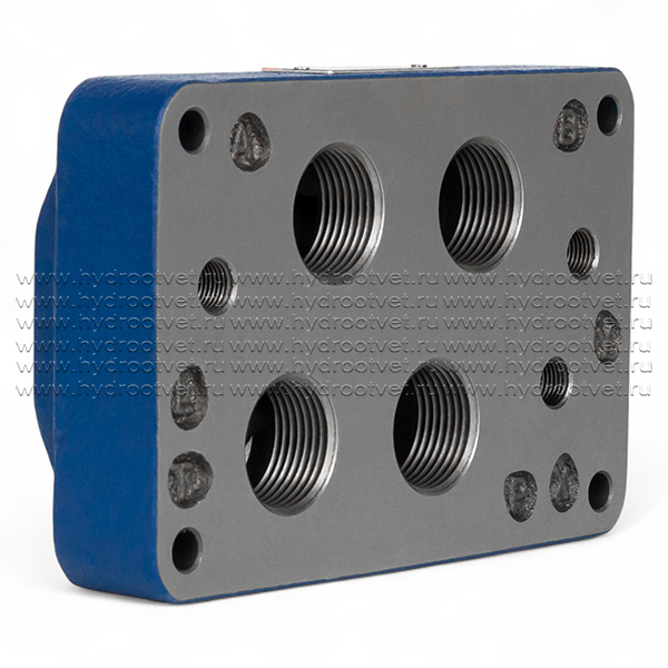 G174/01 - Стальная плита для монтажа клапанов типоразмера Ду16, стандарт ISO 4401-07 / CETOP07