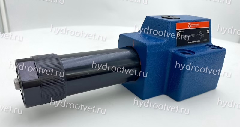 DR10DP1-4X/150Y - Редукционный клапан Ду 10 трехлинейный, прямого действия с давлением регулировки до 150 бар, 1 = рукоятка, обратный клапан - есть
