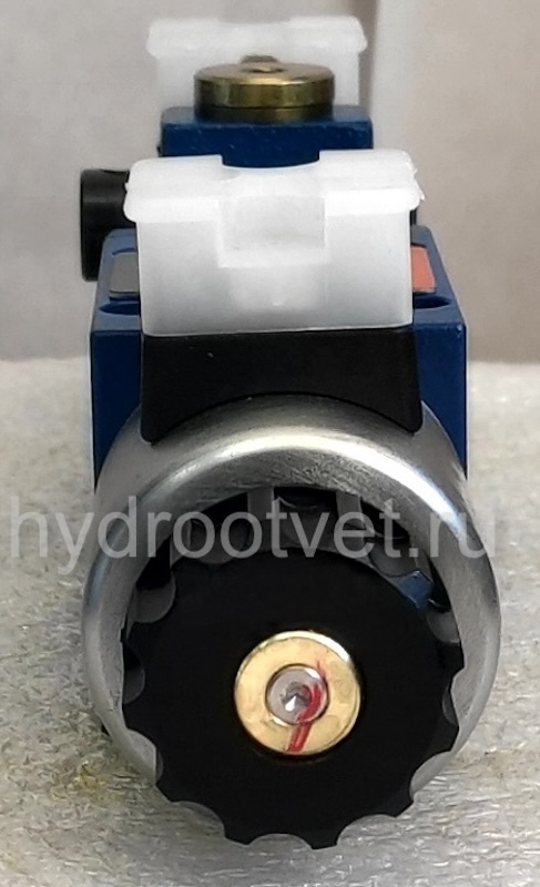 4WEMM6W6X/CG24N9Z4 - Гидрораспределитель золотниковый Ду6 с электрическим и ручным управлением от рычага, схема W (84А), электроуправление G24, возврат - пружинный