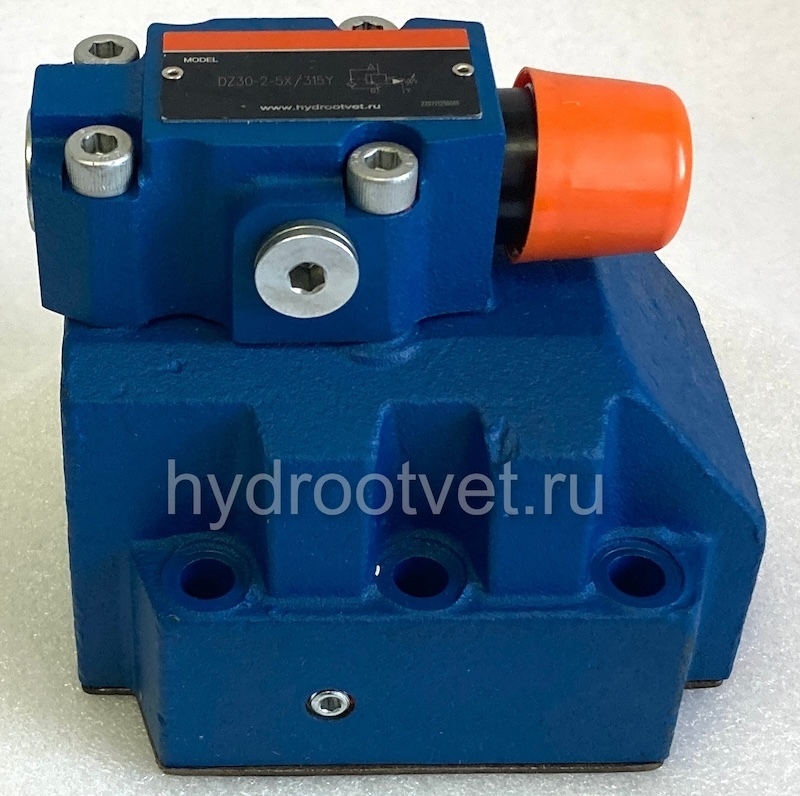 DZ30-2-5X/200XY - Клапан последовательности непрямого действия Ду32, с обратным клапаном с давлением регулировки до 200 бар, каналы управления X и Y - внешние