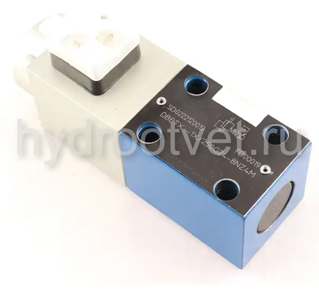DBETX–1X/180G24–25NZ4M - Пропорциональный предохранительный клапан (расход до 1 л/мин), давление регулировки до 180 бар, сила тока на катушке 2.5 A max