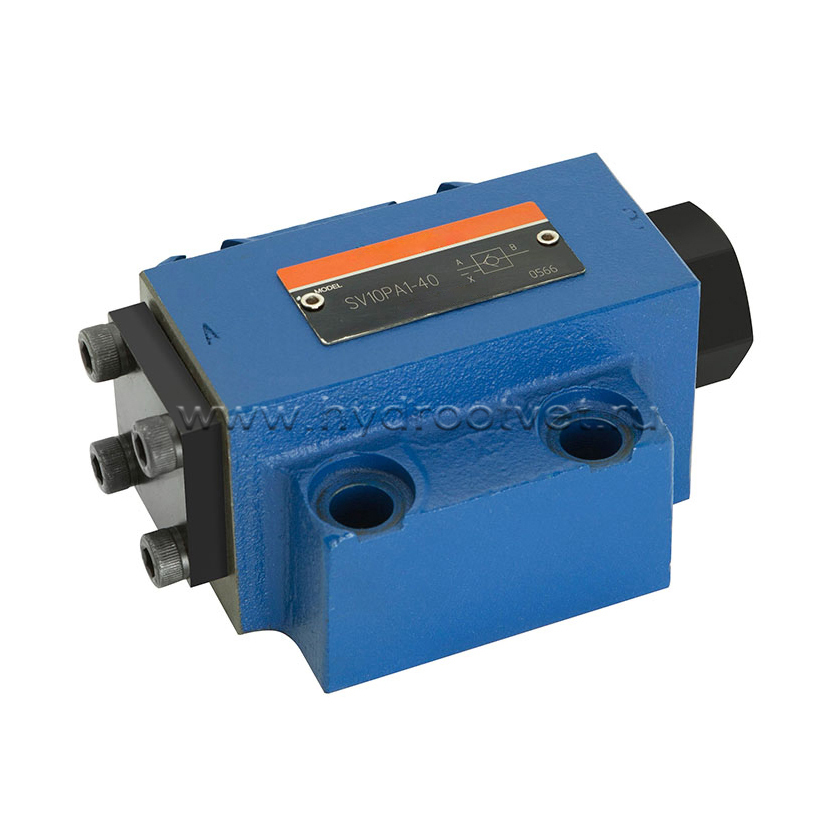 SL10PA1-40 - Гидрозамок для монтажа на плиту Ду10, дренаж - L = есть, А = с предварительным открытием (стандартный вариант), давление открытия 1,5 бар