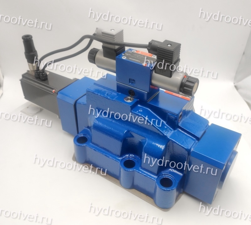 4WRKE32W6-600L-3X/6EG24K31/F1D3M - Пропорциональный распределитель с обратной связью по положению золотника и со встроенным усилителем (OBE), Ду32, F1 = 4-20 мА, номинальный расход 600 л/мин, схема W6-, каналы управления ET = X и Y - внешние