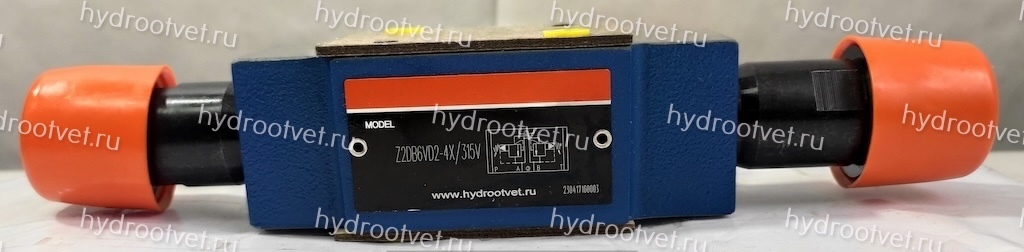 Z2DB6VD2-4X/200V - Предохранительный клапан Ду 6 модульного монтажа с давлением регулировки до200 бар, в каналах D = A → B и B → A