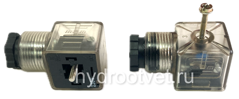 Штекер для дискретного клапана, с индикацией, прозрачный, Z5L, DIN43650/A, переменный ток