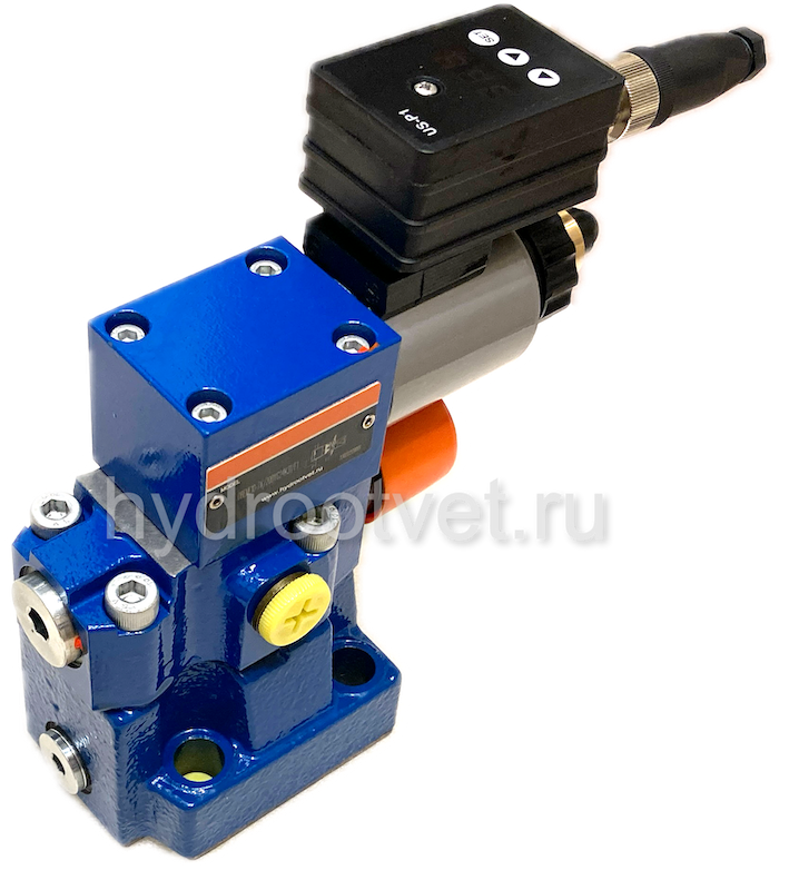 DBEME10-7X/200Y-8G24K31A1M - Пропорциональный предохранительный клапан со встроенным усилителем (OBE), Ду10, , регулировка давления до 200 бар, сигнал управления 0–10 В