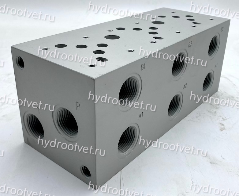 PD10-10A3-AL - трехместная плита для гидравлических распределителей и клапанов NG10