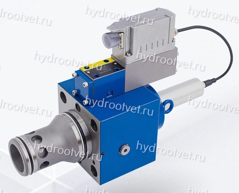 2WRCE50S2000L-2X/PG24K31/A1 - Пpoпopциoнaльный двухлинейный регулятор расхода встраиваемого типа с датчиком положения основного золотника, Ду50, уплотнение NBR, пилотный клапан с датчиком положения золотника, максимальное давление 420 бар, сигнал управлен