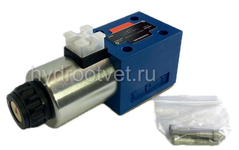 4WE10EA31/CG24N9K4 - Гидрораспределитель золотниковый Ду 10 с электроуправлением G24, схема EA (44-1), возврат - пружинный