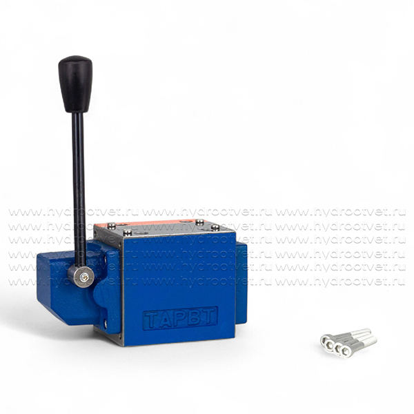 4WMM10G10 - Гидрораспределитель Ду 10 с ручным управлением, схема G (64), возврат - пружинный