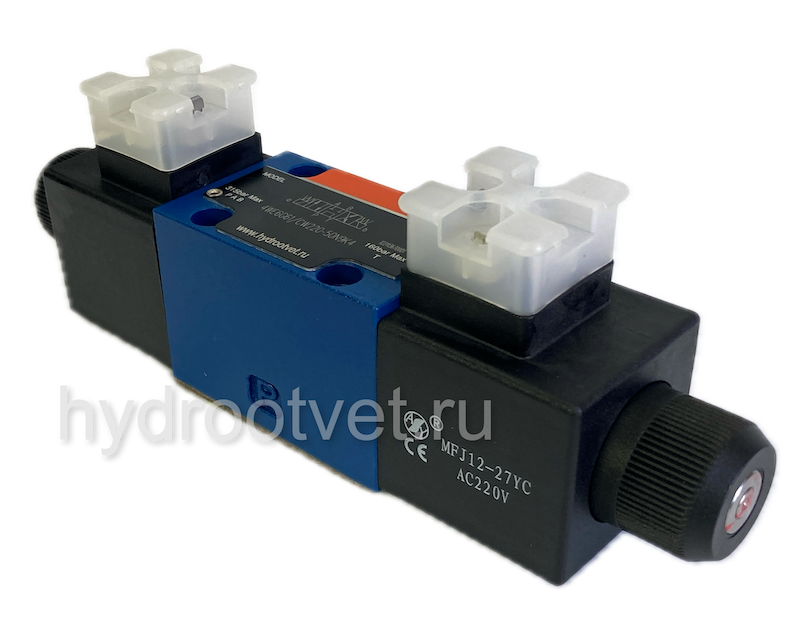 4WE6C61/OFCW220-50N9K4 - Гидрораспределитель золотниковый Ду 6 с электроуправлением, схема C (574/ОФ), электроуправление W230, возврат - OF = без пружины, с фиксатором