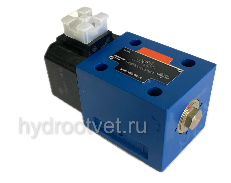 4WE10GB31/CW220-50N9K4 - Гидрораспределитель золотниковый Ду 10 с электроуправлением W230, схема GB (64-2), возврат - пружинный