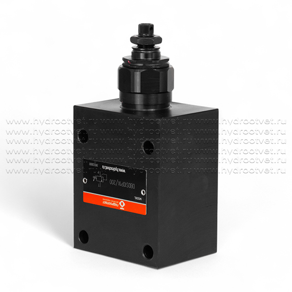 DBDS10P1X/200 - Предохранительный клапан прямого управления Ду10, давление регулировки до 200 бар, тип монтажа - на плиту, элемент регулировки S = винт