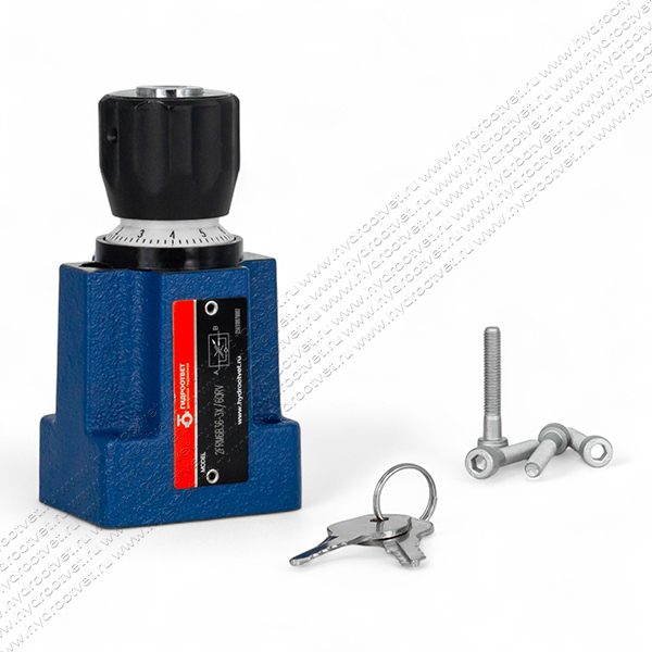 2FRM6B36-3X/6QRV - Регулятор расхода Ду 6 для монтажа на плиту, номинальный расход 6 л/мин, B = без доп. канала (стандарт), обратный клапан - есть