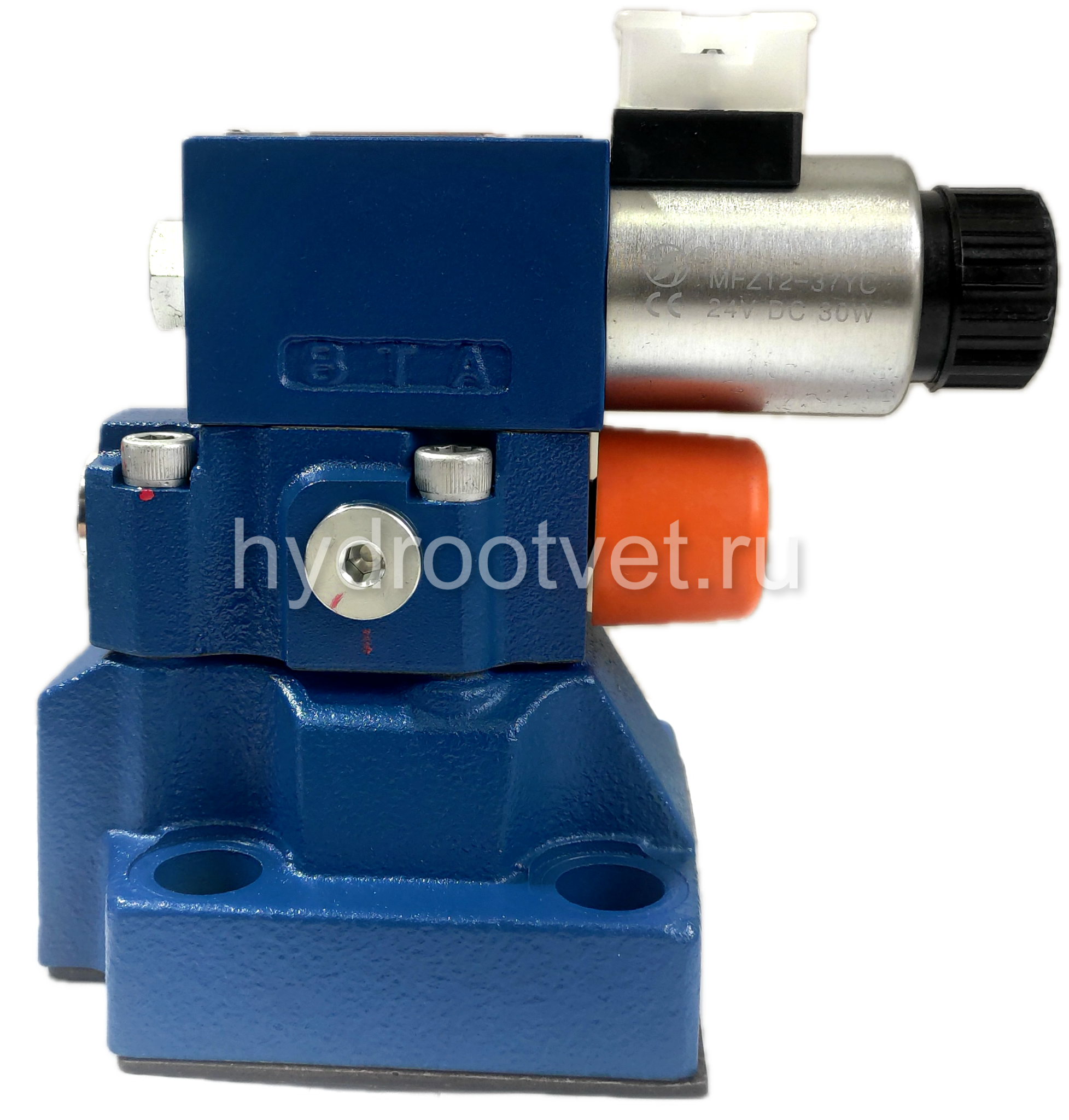 DBW20B2-5X/200YCW220-50N9K4 - Предохранительный клапан Ду25 с давлением настройки до 200 бар, управление - X и Y - внутренние с разгрузкой B = открыт с электроуправлением W220