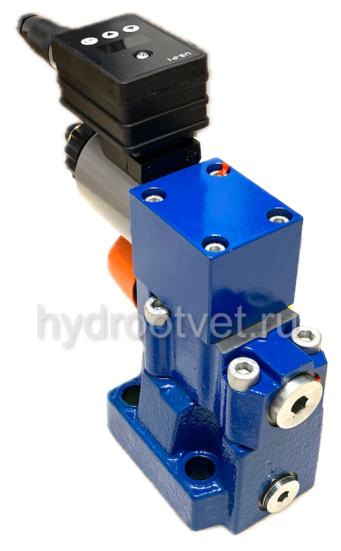 DBEME10-7X/50Y-8G24K31A1M - Пропорциональный предохранительный клапан со встроенным усилителем (OBE), Ду10, , регулировка давления до 50 бар, сигнал управления 0–10 В