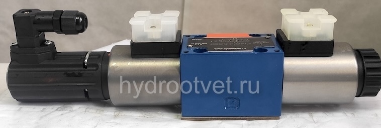 4WRE6W1-16-2X/G24K4/V - Пропорциональный распределитель с обратной связью по положению золотника без встроенной электроники Ду6, номинальный расход 16 л/мин, схема W1-