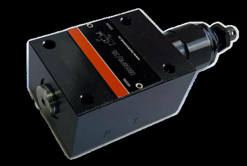 DBDS6P1X/200 - Предохранительный клапан прямого управления Ду6, давление регулировки до 200 бар, тип монтажа - на плиту, элемент регулировки S = винт