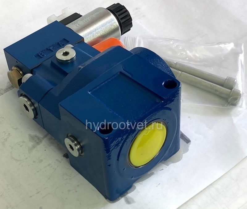 DBW20BG2-5X/200CG24N9K4 - Предохранительный клапан Ду25 с давлением настройки до 200 бар, управление - X и Y - внутренние с разгрузкой B = открыт с электроуправлением G24