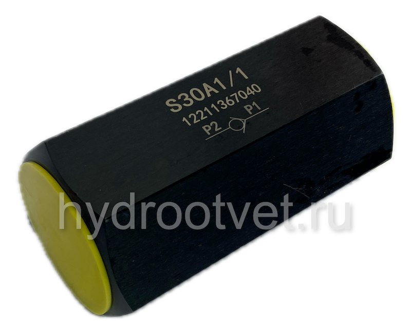 S30A5/1 - Обратный клапан трубного монтажа Ду32, G1 1/2 с давлением открытия 5 бар