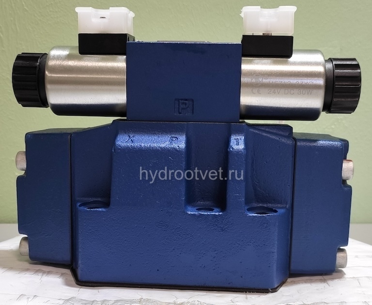 4WEH16H7X/6EG24N9K4 - Гидрораспределитель с электроуправлением Ду16 схема H (14), напряжение G24, каналы управления X и Y - внешние