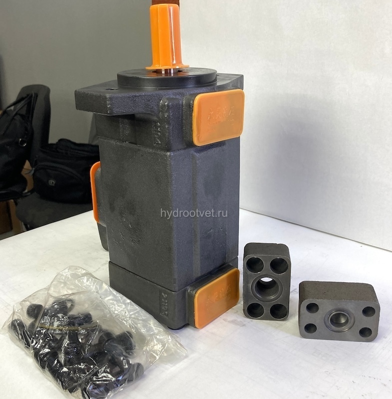 PV2R11-12/19RBAU1 - Пластинчатый нерегулируемый насос сдвоенный с рабочим объемом 13,0+19,4 см3, взаимозаменяем с насосом НПл 12,5-20/16