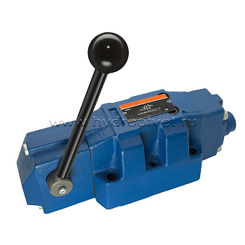 H-4WMM16C7X/F - Гидрораспределитель Ду16 с ручным управлением, схема C (574), возврат - F = фиксатор