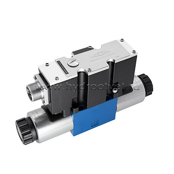 4WRAE6EA30-2X/G24K31/A1V - Пропорциональный распределитель со встроенной электроникой Ду6, A1 = ±10 В, номинальный расход 30 л/мин, схема EA