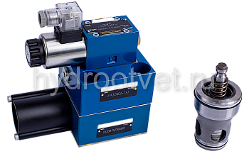 LFA32EWA-7X/CA20DQMG24 - Логический клапан с крышкой, типоразмер Ду32 функционал - EWA = крышка с электрическим контролем закрытого положения под установку золотникового или седельного распределителя, уплотнение NBR