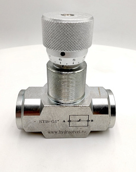 STB-G1-11-1 - Дроссель трубного монтажа c рукояткой, G1'', без обратного клапана