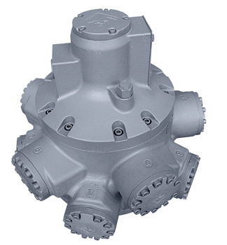 HMC200-3100/1000-S71-F02С - Гидромотор радиально-поршневой двухскоростной, высокомоментный, эксцентриковый вал, рабочий объем 3080/1001 см3, номинальное давление 230 бар