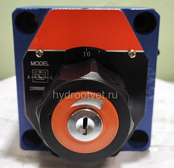 2FRM10-2X/25L - Регулятор расхода Ду10 для монтажа на плиту, номинальный расход 25 л/мин, регулировка компенсатора - нет