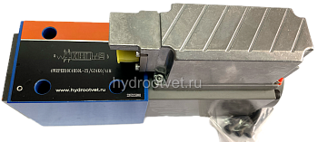 4WRPEH10C1B100L-2X/G24K0/F1M - Сервораспределитель Ду10 с обратной связью по положению золотника и встроенным усилителем (OBE), номинальный расход 100 л/мин, характеристика L - линейная, схема C1, сигнал управления F1 = 4...20 mA