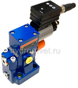 DBEME10-7X/50Y-8G24K31A1M - Пропорциональный предохранительный клапан со встроенным усилителем (OBE), Ду10, , регулировка давления до 50 бар, сигнал управления 0–10 В