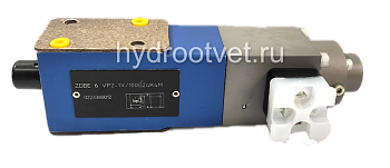 ZDBE6VP2-1X/315G24K4M - Пропорциональный предохранительный клапан Ду6 (расход до 15 л/мин), давление регулировки до 315 бар, встроенные усилитель = нет, монтаж - модульный