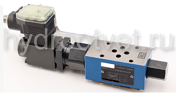 ZDREE6VP2-1X/50MG24K24A1M - Пропорциональный редукционный клапан Ду6 со встроенным усилителем, сигнал A1 = 0-10В, давление регулировки до 50 бар, монтаж - модульный