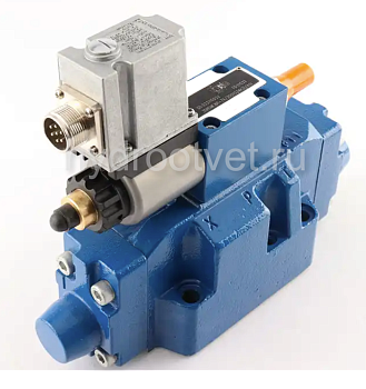 3DREME10P-6X/315YG24K31/A1V - Пропорциональный трехлинейный редукционный клапан со встроенным усилителем (OBE) и предохранительным клапаном, Ду10, давление регулировки до 315 бар, уплотнение V = FKM, сигнал управления A1 = 0–10 В