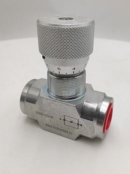 STB-G3/8-11-1 - Дроссель трубного монтажа c рукояткой, G3/8, без обратного клапана