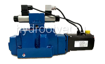 4WRKE25E350L-3X/6EG24K31/A1D3M - Пропорциональный распределитель с обратной связью по положению золотника и со встроенным усилителем (OBE), Ду25, A1 = ±10 В, номинальный расход 350 л/мин, схема E, каналы управления X и Y - внешние