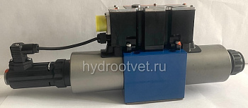 4WREE10W1-75-2X/G24K31/A1V - Пропорциональный распределитель с обратной связью по положению золотника со встроенным усилителем Ду10, A1 = ±10 В, номинальный расход 75 л/мин, схема W1-
